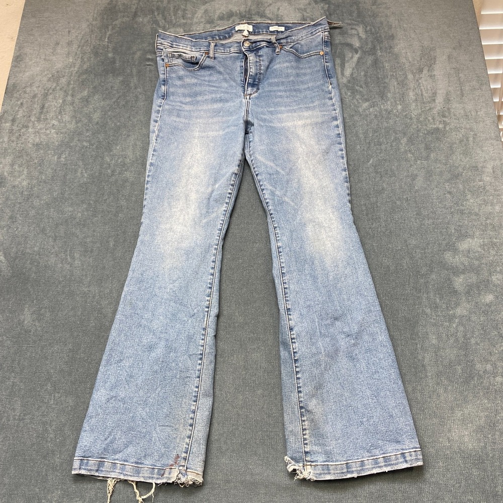 Sofia Jeans By Sofia Vergara Melisa Flare Womens 16 Blue Denim Zip Fly Outdoor